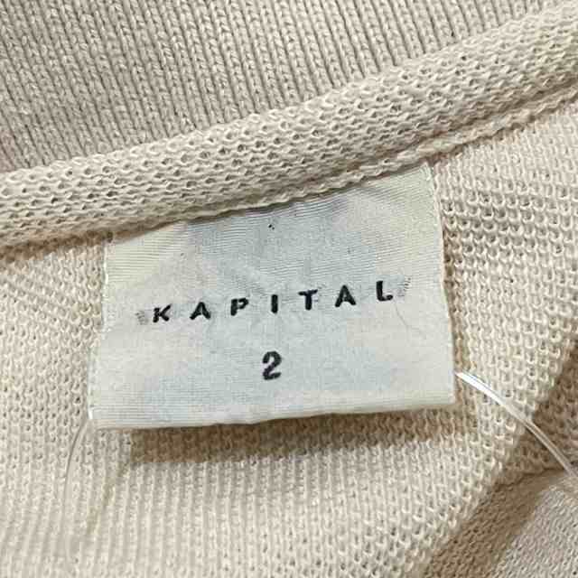 キャピタル KAPITAL 半袖ポロシャツ サイズ2 M レディース 美品 - ベージュ【中古】20220817
