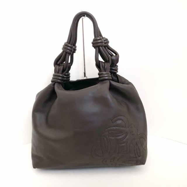 Loeweロエベ☆本革ナッパ素材バッグ・ダークブラウン - nasdenas.com