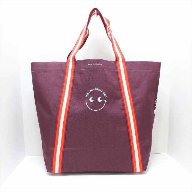 アニヤハインドマーチ トートバッグ レディース - ボルドー×レッド×白 The Universal Bag/エコバッグ  化学繊維【中古】20230210｜au PAY マーケット