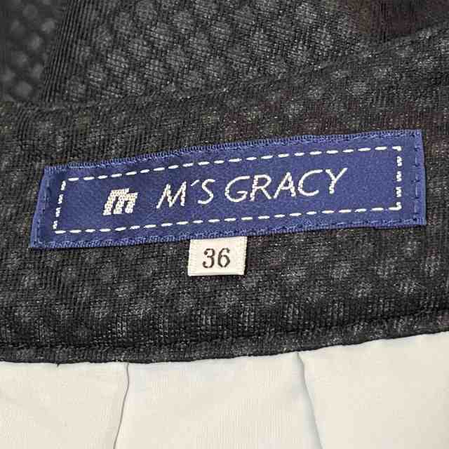エムズグレイシー スカート サイズ36 S レディース 美品 - 黒×白 ひざ