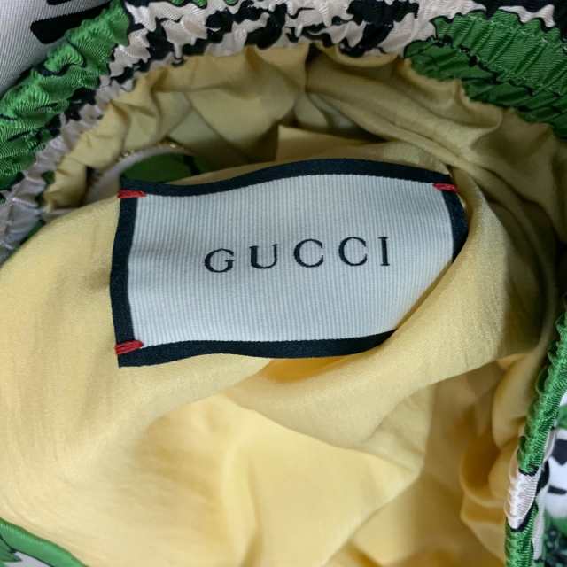 グッチ GUCCI ブルゾン メンズ 美品 - 618909 グリーン×白×マルチ 長袖