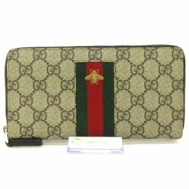 新作人気 グッチ GUCCI 長財布 レディース 美品 GGスプリーム ニュー