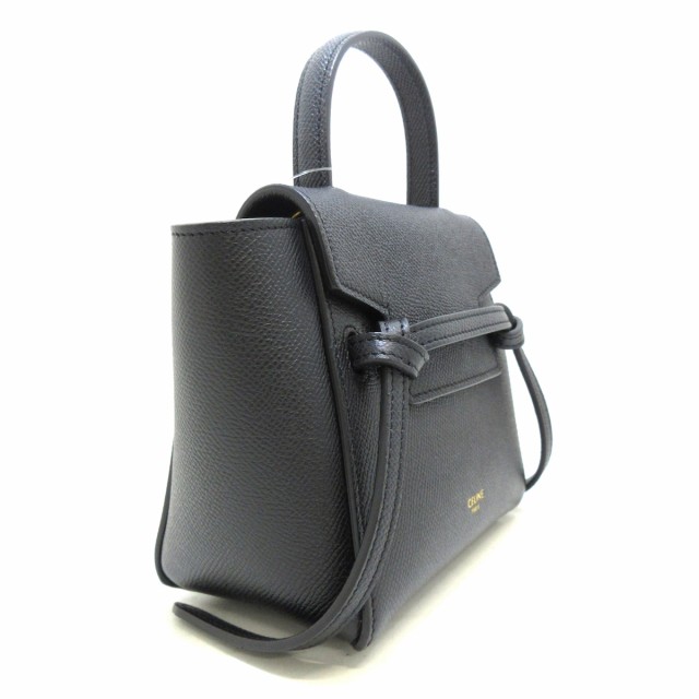 セリーヌ CELINE ハンドバッグ レディース 美品 ベルトバッグピコ 黒