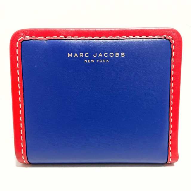 マークジェイコブス MARC JACOBS 2つ折り財布 レディース 美品 - 赤×青 ...