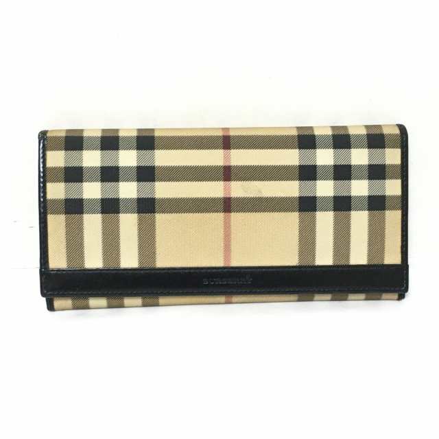 バーバリーロンドン Burberry LONDON 長財布 レディース - ベージュ×黒