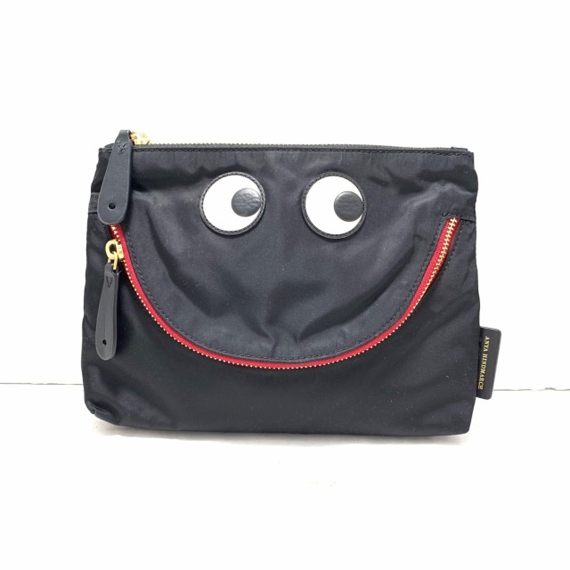 アニヤハインドマーチ Anya Hindmarch ポーチ レディース 美品 - 黒×白