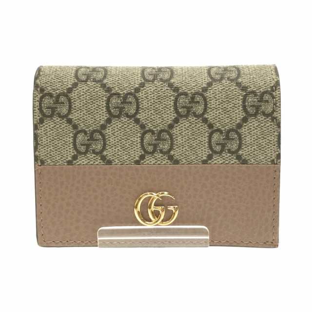 GUCCI グッチ 長財布 グッチ ピンクベージュ レザー レディース 財布