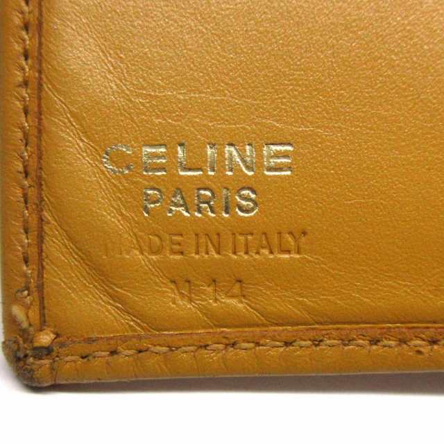 セリーヌ CELINE 2つ折り財布 レディース マカダム柄 ダークブラウン