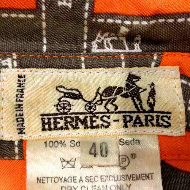 エルメス HERMES 長袖シャツブラウス サイズ40 M レディース