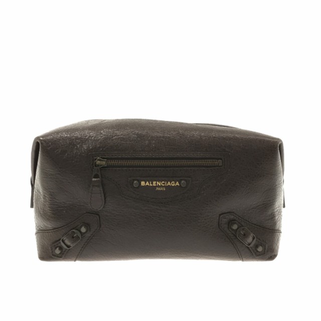 バレンシアガ BALENCIAGA クラッチバッグ レディース - 439714 ダークブラウン レザー【中古】20230518｜au PAY  マーケット