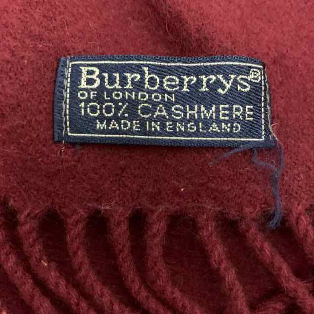 バーバリーズ Burberry's マフラー レディース 美品 - ボルドー カシミヤ【中古】20230709