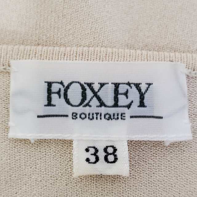 フォクシー FOXEY ボレロ サイズ38 M レディース 美品 - ベージュ 七分