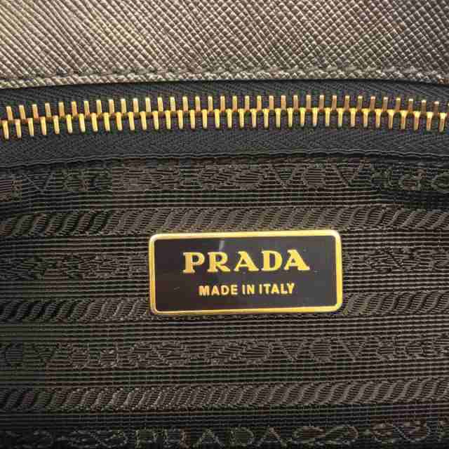 PRADA プラダ サフィアーノ　ブロンズ バッグ