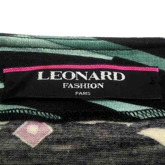 レオナール LEONARD ワンピース サイズM レディース - 黒×ブルー ...