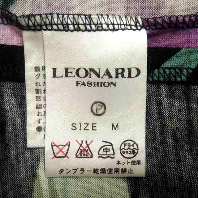 レオナール LEONARD ワンピース サイズM レディース - 黒×ブルー