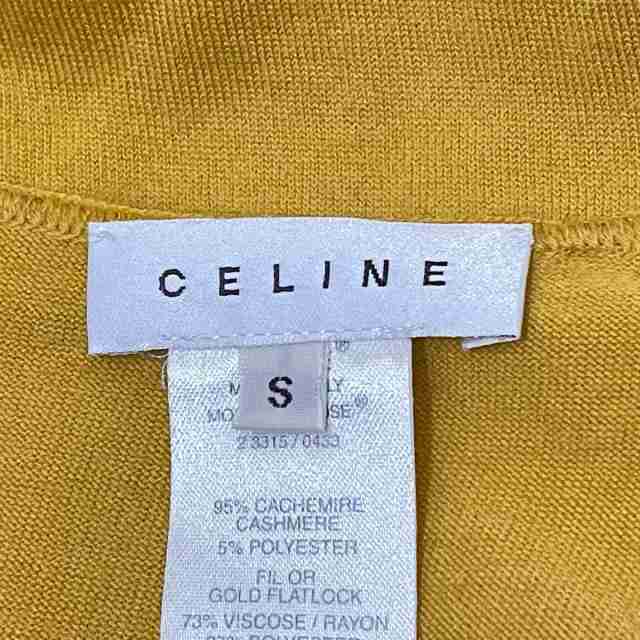 セリーヌ CELINE 長袖セーター サイズS レディース - イエロー【中古