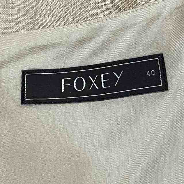 フォクシー FOXEY ワンピース サイズ40 M レディース 美品 - ベージュ