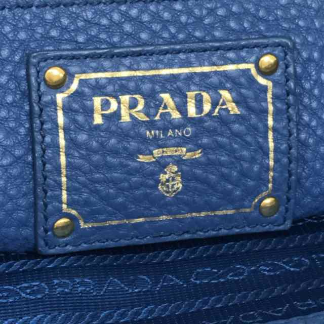 プラダ PRADA ハンドバッグ レディース - BL0867 ブルー 革タグ レザー ...