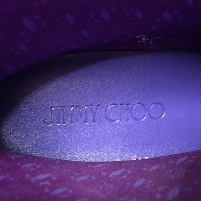 ジミーチュウ JIMMY CHOO レインブーツ 38 レディース - パープル ラバー【中古】20231009