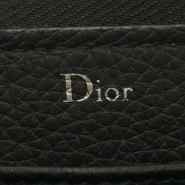 ディオールオム Dior HOMME 長財布 レディース 黒 ラウンドファスナー