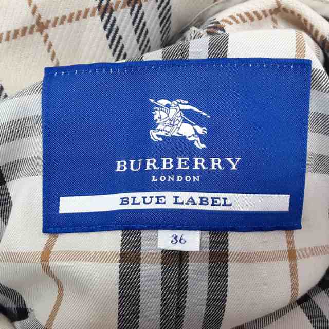 バーバリーブルーレーベル Burberry Blue Label トレンチコート サイズ36 S レディース - ベージュ  長袖/冬【中古】20230617