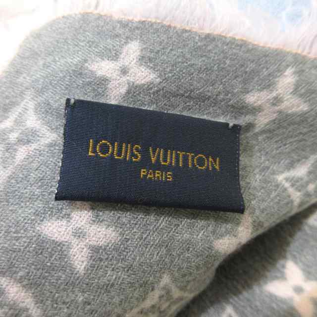 ルイヴィトン LOUIS VUITTON ストール(ショール) レディース エトール・テリング M73667 グリクレール ウール 100%  【中古】20230624