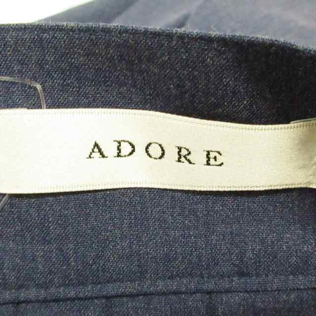 アドーア ADORE 巻きスカート サイズ38 M レディース - ネイビー ロング/プリーツ【中古】20231205