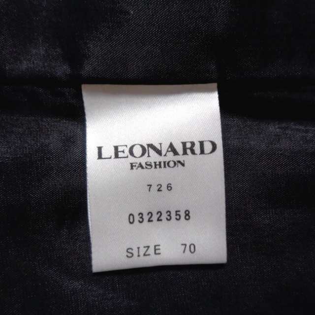 レオナール LEONARD ロングスカート サイズ70 レディース - 黒×グレー ...