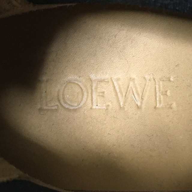 ロエベ LOEWE ショートブーツ 37 レディース - 白×黒 サイドゴア