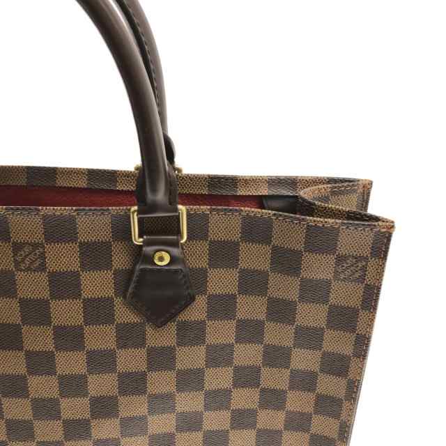 ルイヴィトン LOUIS VUITTON トートバッグ ダミエ レディース サック・プラ(旧型) N51140 エベヌ  ダミエ･キャンバス【中古】20230708