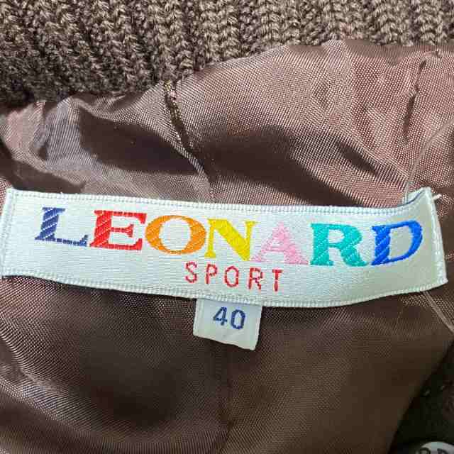 レオナールスポーツ LEONARD SPORT コート サイズ40 M レディース - ダークブラウン 長袖/秋/冬【中古】20230705