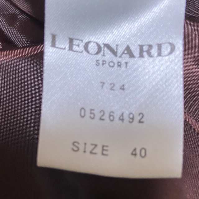 レオナールスポーツ LEONARD SPORT コート サイズ40 M レディース - ダークブラウン 長袖/秋/冬【中古】20230705