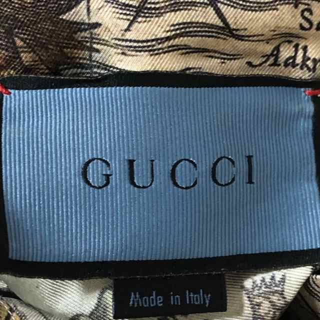 グッチ GUCCI 長袖シャツ サイズ44 S メンズ - 444465 ベージュ×グレー