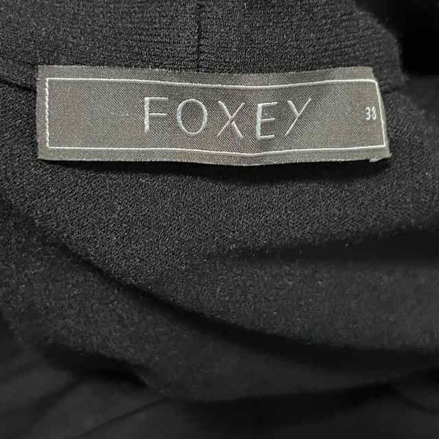 フォクシー FOXEY カーディガン サイズ38 M レディース 美品 - 黒 半袖 ...
