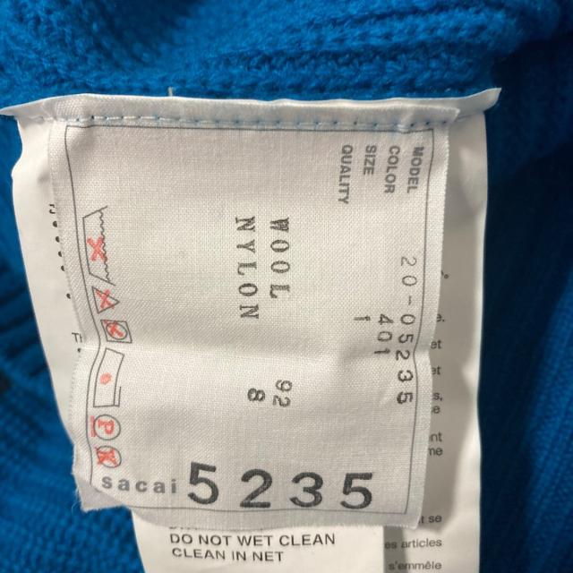 サカイ Sacai 長袖セーター サイズ1 S レディース - 20-05235 ブルー  