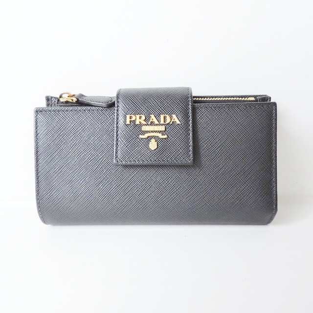 PRADA(プラダ) 長財布 - 1ML005 黒 レザー - 財布