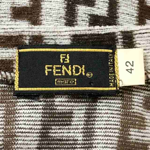 フェンディ FENDI ワンピース サイズ42 M レディース ブラウン×ダーク