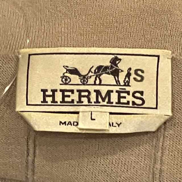 エルメス HERMES カーディガン サイズL メンズ 美品 - ベージュ【中古