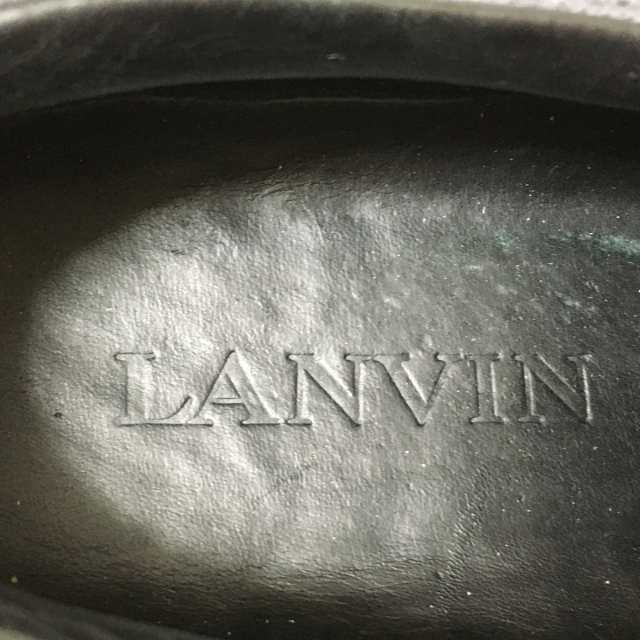 ランバン LANVIN スリッポン 7 メンズ グレー レザー×スエード【中古