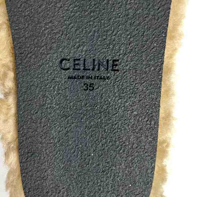 セリーヌ CELINE サンダル 35 レディース トリオンフ ベージュ