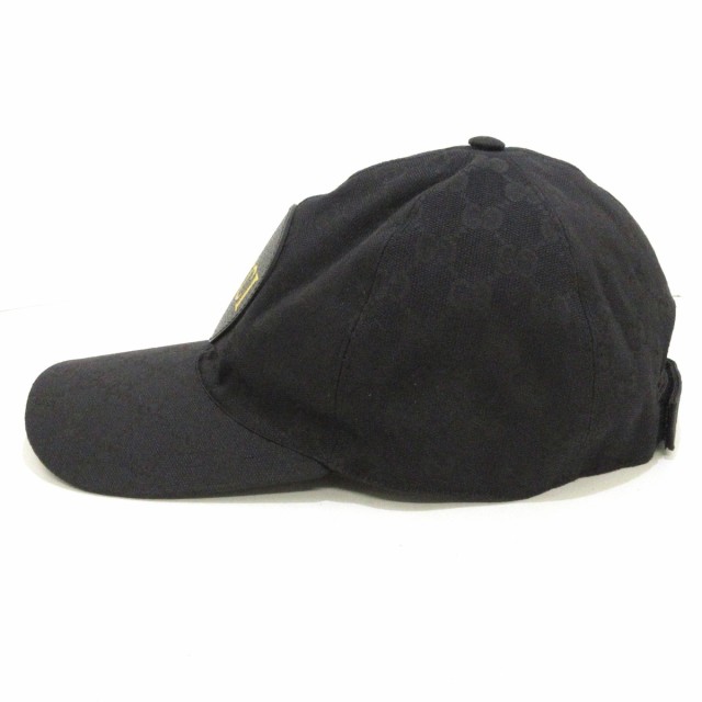 グッチ GUCCI キャップ XL60cm レディース GGキャンバス ベースボールキャップ 576253 4HG53 黒×ゴールド サイズ:XL  買い卸値