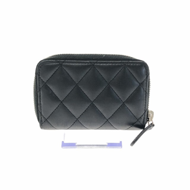 シャネル CHANEL コインケース レディース 美品 マトラッセ AP0216 黒