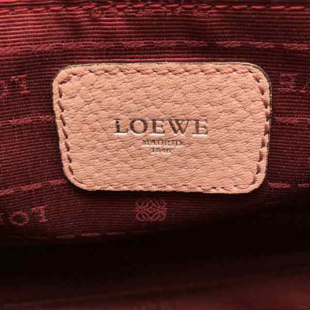 ロエベ LOEWE ハンドバッグ レディース アラモ ピンクベージュ レザー