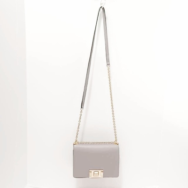 フルラ FURLA ショルダーバッグ レディース ミミ F7790 グレー チェーンショルダー レザー【中古】20230628｜au PAY マーケット