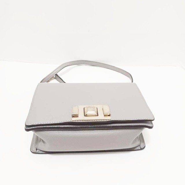 フルラ FURLA ショルダーバッグ レディース ミミ F7790 グレー チェーンショルダー レザー【中古】20230628