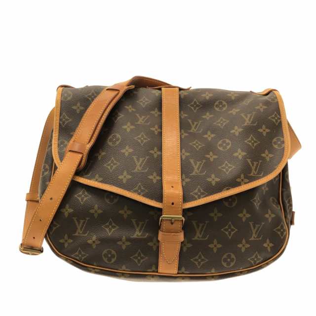 ショルダーバッグ素材LOUIS VUITTON M42254 ソミュールL モノグラム ショルダーバッグ モノグラムキャンバス レディース