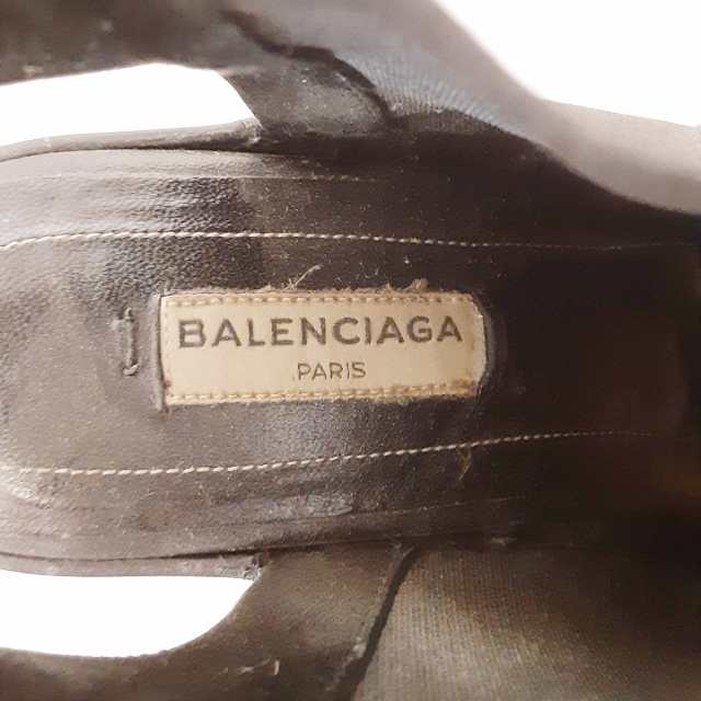 バレンシアガ BALENCIAGA サンダル 36 レディース - 黒 ウェッジソール