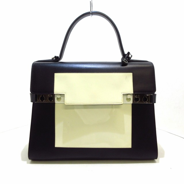 デルボー DELVAUX ハンドバッグ レディース タンペートGM 黒×白 レザー