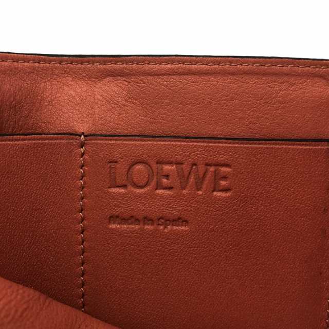 ロエベ LOEWE 3つ折り財布 レディース トライフォールド ウォレット 124.12AB41 グレーベージュ×ブラウン  レザー【中古】20230830