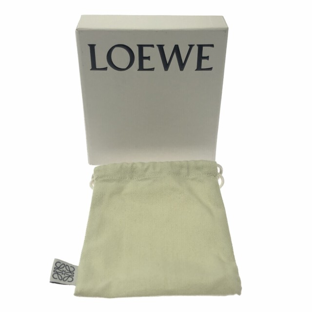 ロエベ LOEWE 3つ折り財布 レディース トライフォールド ウォレット 124.12AB41 グレーベージュ×ブラウン  レザー【中古】20230830